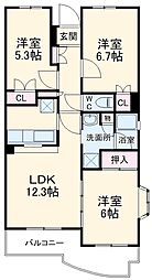 間取図画像 3LDK