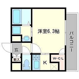 間取図画像 1K