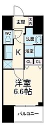 S-RESIDENCE四日市駅前couleur(クルール) 1Kの間取図画像