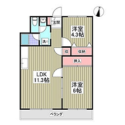 間取図画像 2LDK