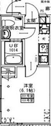 KEIAI RESIDENCE検見川 1Kの間取図画像