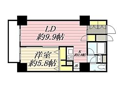 HF駒沢公園レジデンスTOWER 1LDKの間取図画像