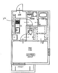 ダイワレジデンス川口 1Kの間取図画像