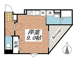 Cross Road ワンルームの間取図画像
