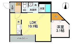 ルミエール エタンセル ユイット 1LDKの間取図画像