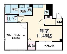Grand ete 1Kの間取図画像