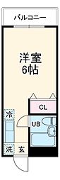 堀江新井マンション 4階ワンルームの間取り
