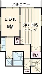 グリーンハウス 1LDKの間取図画像