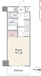 グランパァレ1 1Kの間取図画像