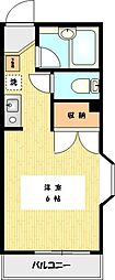 サンアベニュー ワンルームの間取図画像