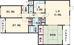 テラス浜田山ガーデニア 3LDKの間取図画像