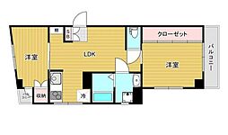 黄金ビル 2LDKの間取図画像