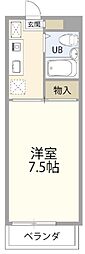 ドエル下落合 1Kの間取図画像