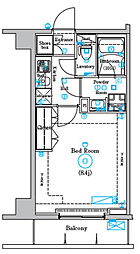 DIPS四ツ木 1Kの間取図画像