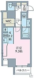 HF八王子レジデンス 1Kの間取図画像