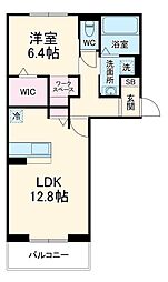 ラメール 1LDKの間取図画像