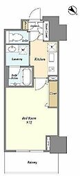 フロンティア新宿タワー 1Kの間取図画像