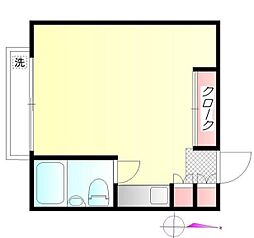 恵比寿ガーデンヒルズ ワンルームの間取図画像