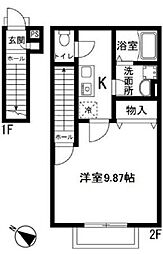 K'sHouse 1Kの間取図画像