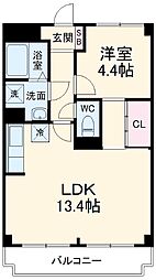 ラ・フォレ薬円台 1LDKの間取図画像
