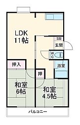 間取図画像 2LDK