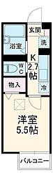JR京浜東北・根岸線 桜木町駅 徒歩15分の賃貸アパート 1階1Kの間取り