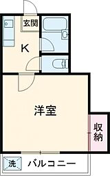 レジデンス山崎II 1階1Kの間取り