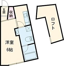 パークテラス仙川 3階ワンルームの間取り