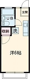 JR中央線 荻窪駅 徒歩10分の賃貸アパート 2階1Kの間取り
