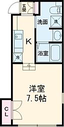 Ｌａ　Ｐｅｒｌａ　Ｏｇｉｋｕｂｏ 1階ワンルームの間取り