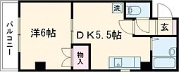 JR総武線 新小岩駅 徒歩4分の賃貸マンション 3階1DKの間取り