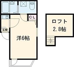 JR総武線 新小岩駅 徒歩7分の賃貸アパート 3階1Kの間取り