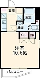 東京メトロ有楽町線 要町駅 徒歩1分の賃貸マンション 4階1Kの間取り