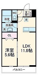 リブリ・OHNO 1LDKの間取図画像