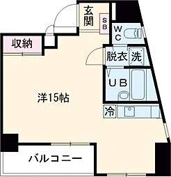 グレイス・ミコ 6階1Kの間取り