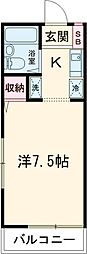 JR中央線 阿佐ケ谷駅 徒歩9分の賃貸アパート 1階ワンルームの間取り