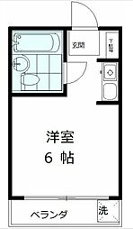 JR中央線 荻窪駅 徒歩9分の賃貸アパート 1階ワンルームの間取り