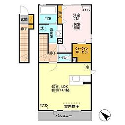 イコアリス 1LDKの間取図画像