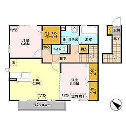 リヴィエラ 2階2LDKの間取り