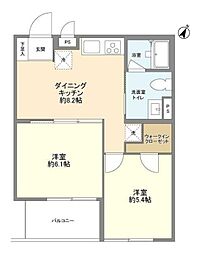 シメントピア 2DKの間取図画像
