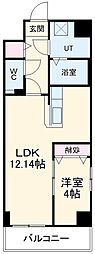 名古屋市営東山線 今池駅 徒歩15分の賃貸マンション 5階1LDKの間取り