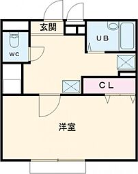 JR南武線 稲城長沼駅 徒歩16分の賃貸アパート 1階1Kの間取り