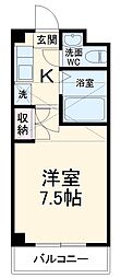 西武池袋線 所沢駅 徒歩3分の賃貸マンション 3階1Kの間取り