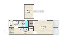 ピソ・リベルタ2 1Kの間取図画像