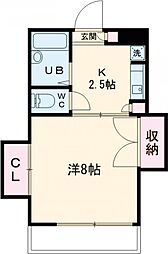 アルスビレッジ 1Kの間取図画像