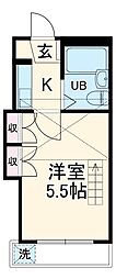 豊橋鉄道東田本線 東田駅 徒歩5分の賃貸アパート 1階1Kの間取り
