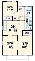 JR東海道本線 豊橋駅 バス15分 東高校前下車 徒歩1分の賃貸アパート 2階3DKの間取り