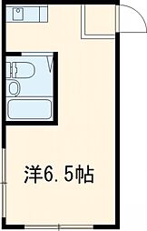 京王相模原線 京王よみうりランド駅 徒歩9分の賃貸マンション 2階ワンルームの間取り