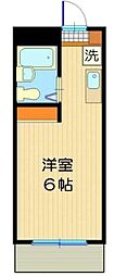 JR南武線 矢野口駅 徒歩3分の賃貸マンション 5階1Kの間取り