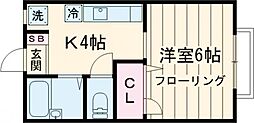 間取図画像 1K